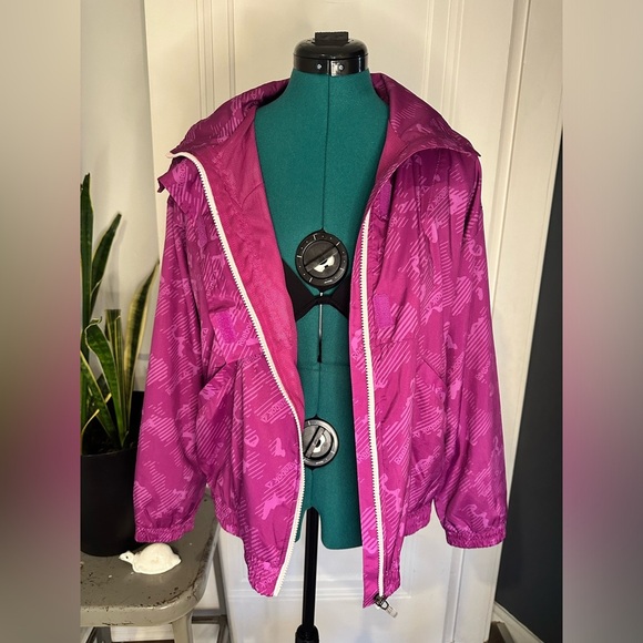 Women’s Reebok Printed Track Jacket small pink Print - Picture 13 of 16